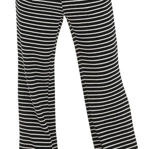 Womens Wide Leg Sweatpants Stripe Print Yoga Pants Comfy Lounge Baggy Drawstring Trousers with Pockets