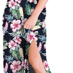 Women's Summer Casual Loose Short Sleeve Long T Shirt Dress Split Maxi Beach Sundress Travel Vacation Outfits